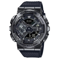 【CASIO 卡西歐】G-SHOCK奢華百搭雙顯錶(GM-110BB-1A)