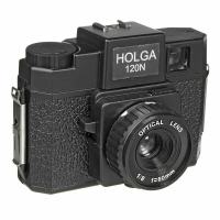 กล้องฟิล์ม120คลาสสิก Holga 120N สีสันสดใสกล้องฟอร์แมตปานกลาง Lomography LOMO Kodak Fujifilm สีชมพูสีฟ้า