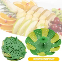 Retractable Folding Steamer Basket Multi-functional Vegetable and Fruit Basket Plastic Lotus Steamer Rack Steaming Basket