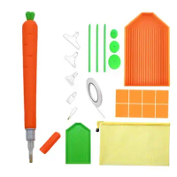 Cross Stitch Accessories Carrot Point Drill Pen Embroidery Plastic Pen Heads 5D Diamond Painting Tool DIY Craft Storage Box