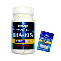 【Suntory 三得利】魚油DHA&amp;EPAx1瓶+10包隨手包(共160顆)