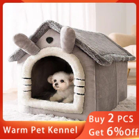 Dog Kennel Tent House Washable Removable Portable Cat House Dog House Portable Warm Dog Bed Warm Comfortable Pet Kennel