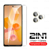 2in1 Camera Tempered Glass For Infinix Hot 40 Pro Screen Protector Hot40 40i Hot40Pro 40Pro Hot40i 4G 2023 Lens Protective Film