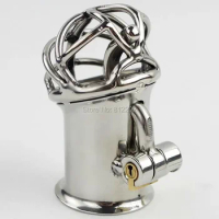 NEW Stainless steel chastity cage steel cock cage male chastity belt penis ring lock belt chastity device sex toys sex products