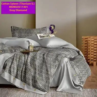 Madamel Set sprei/Set sprei dan bedcover Cotton sateen Grey Diamond - Titanium S. Set Sprei 100x200x