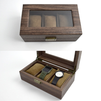 手錶盒 質感木紋錶盒(3支裝)【NAWA74】