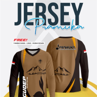 JERSEY PRAMUKA FULL PRINTING BAHAN DRYFIT ADEM HALUS NYAMAN UNTUK CUSTOM OLAHARAGA VOLLY FUTSAL BADM