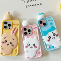Fashionable Chiikawa Cute usagi Phone Case Cartoon Anime For IPhone 12 13 14 15 Pro Max Soft Bumper Silicone Hard Cover Case