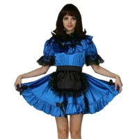Maid Satin Sissy Dress Cosplay Costume Tailor-made