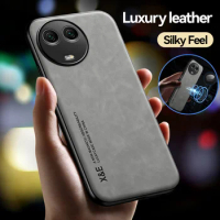 Realmi 11 5G Case Car Magnetic Holder Leather Back Cover For OPPO Realme 11 Realme11 5G 2023 6.72" Soft Silicone Protect Coque