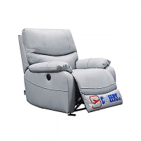 Cheers芝華仕頭等艙 頭層牛皮 單人搖椅電動沙發附USB 1025 霧霾藍 (H014303639)