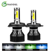 PANOVEHEL H7 Led 12000LM Headlight H1 H3 H4 H8 H11 Bulb 9005 9006 Hb3 Hb4 Led Bulb Turbo Lamp for Car Led Headlight Bulb NO FAN