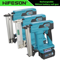 HIFESON ST18/F30/422J/1022J Electric Nail Gun Nailer Stapler Framing Tacker Furniture Staple Tool High Speed For Makita Battery