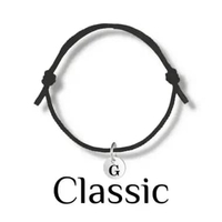 Gawung Gelang Pria Tali Hitam Couple Inisial Cowok Aesthetic Classic Simple Black O GGHITAL HURUF T