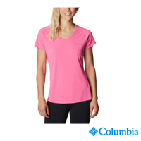 Columbia哥倫比亞 女款-UPF30涼感快排短袖上衣-桃紅 UAR69140FC / S23