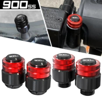 Motorcycle Rearview Mirror Plug Hole Screw Cap &amp; Tire Valve Stem Caps Cover For Ducati 900SS 900 SS SS900 1999 2000 2001 2002