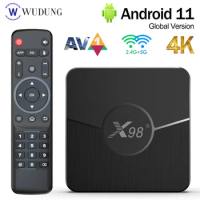 High Quality X98 Plus Amlogic S905W2 Smart TV Box Android 11 4G 64GB Support H.265 AV1 Dual Wifi BT5.0 4GB 32GB Set Top box New