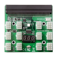 Breakout Board 12 Port 6Pin LED Display 12V Power Supply Server Adapter For HP 1200W 750W PSU GPU Miner Mining BTC ETH