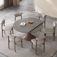 Slate Dining Table Stretchable Foldable Table Chair Square Round Table Solid Wood