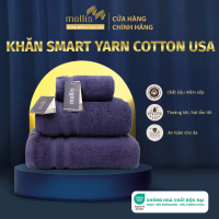 Khăn tắm, khăn gội/mặt Mollis sợi Smart Yarn mềm mại xốp nhẹ ít xơ bông, siêu thấm hút giữ form sau 