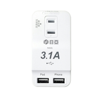 【日亞】R-05 2孔3插2 USB三面插座 轉接器(分接器 插座擴充3.1A新安規 側面插座 高溫斷電 指示燈)