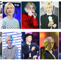 Wang Yibo White Peony Blond Hair Period Photo Mini Card Sticker Photo Poster Card Paste Wall Stickers