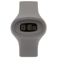 ALESSI 清晰潮流電子腕錶-灰/43mm