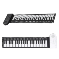 Multifunctional 49 Key Roll Up Piano Foldable Portable Electronic Piano Music Instrument for Beginner Kid Adult
