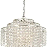 Arielle Crystal 18" Wide Silver Chandelier led lights ceiling light room decor chandelier for living room