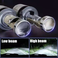 H7 LED Headlight Projector Lens Bi-LED H11 High Beam Low Beam H4 H9 9005 9006 HB3 HB4 6000K Mini Auto LED Bulb 25000LM 12V 24V
