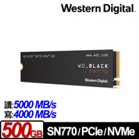 WD 黑標 SN770 500GB NVMe M.2 PCIe SSD WDS500G3X0E