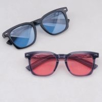 Fashion Vintage Sunglasses JMM ARSHOLE Thick Solid Acetate Stereo Cut UV400 Polarized Lens Retro Square Women Man Top Quality