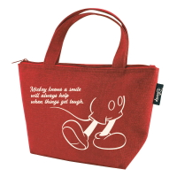 米奇 紅色 保溫 保冷 便當袋 午餐袋 手提袋 迪士尼 日貨 正版授權J00012422