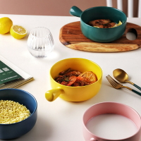 烤箱碗芝士焗飯碗家用烘焙碗陶瓷帶柄烤碗創意泡面碗沙拉碗早餐碗