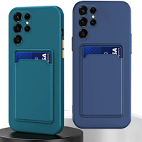 Card Slot Bag Holder Phone Case For Samsung Galaxy S24 S23 S22 Ultra S21 Plus S20 FE Note 20 Ultra A54 A53 A52 A13 A14 A34 Cover