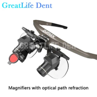 GreatLife Dent 3X4X5X ZUMAX DFK Dentisit Surgical Headlight Surgery Beyond Vision Dental Magnifier R