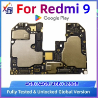 Motherboard for Xiaomi Redmi 9, 64GB 128GB ROM, MT6769V, Original Main Circuits Board, Global Version