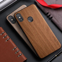 Case for Xiaomi Mi Max 3 A2 Lite A3 funda bamboo wood pattern Leather back cover coque for xiaomi mi max 3 mi a2 a3 case capa
