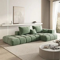 Luxury Mordern Fabric Sofa for Living Room Apartment Flannel Material Sofa Bed 2/3/4 Seater Sofa Customzied Color