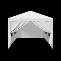 10 x 20 foot wedding party tent Gazebo canopy 4 window walls with 2 white walls-