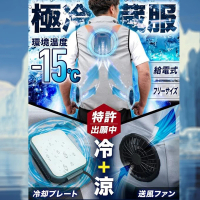 【THANKO】日本原裝進口 極冷行動空調背心 冷藏庫制冷器＋雙強力風扇(專利技術 夏天室外救星冷感體驗)