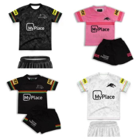 2024 Penrith Panthers Rugby Kids Kit Home Kit Rugby Sports Shorts Sports T-Shirt