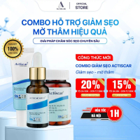 【Đang hot】 【Chính hãng】 Combo Hỗ trợ làm Mờ Sẹo actiscar gồm kem sẹo, serum bôi sẹo và viên uống hỗ