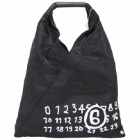 MM6 MAISON MARGIELA Japanese 小款 數字LOGO尼龍三角托特包(黑色)