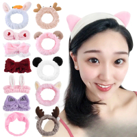 Hot cute cat rabbit ears 8/3 plush bow hair band headband hair band girl boy women kids girl jacquar