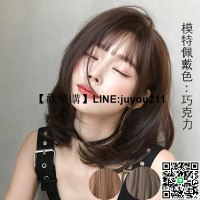 現貨 韓國新品整頂假髮女 短髮齊劉海圓臉假髮 BOBO鮑勃頭頭內扣整頂髮套全頂假髮