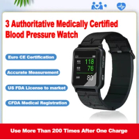 Original Smartwatch Wrist Accurate Blood Pressure Recorder Strong Battery Life Medical BP HR Health Monitor Smart Watch For Men