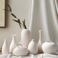 White Vase Chinese Ceramic Vase Decoration Creative Graffiti Art Living Room Decoration Home Furnishing Ornaments
