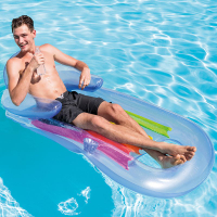 游泳圈 游泳坐騎充氣玩具球 浮排水上單人靠背躺椅游泳充氣浮床水床戶外沙灘氣墊加厚大