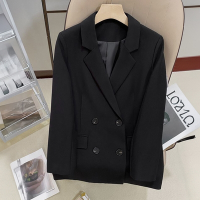 【LANNI 藍尼】現+預 氣質雙排釦簡約西裝外套(長袖/文藝/復古)
